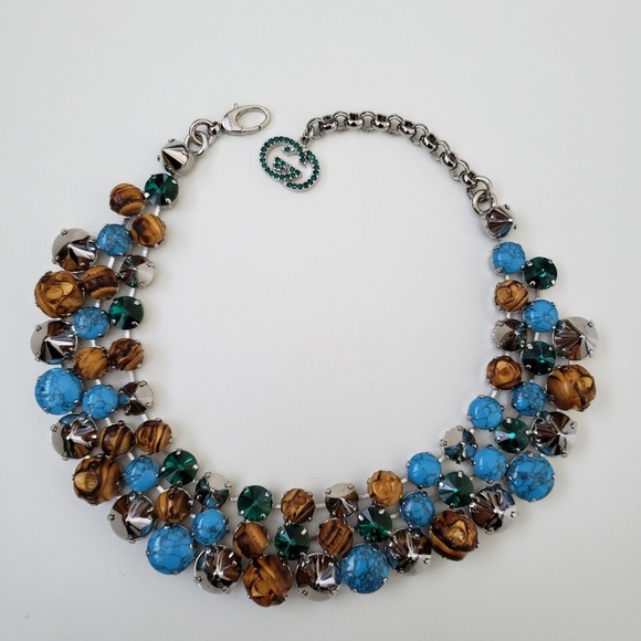 Gucci Statement Necklace & Bracelet Set Bamboo Swarovski Crystals - Picture 5 of 12